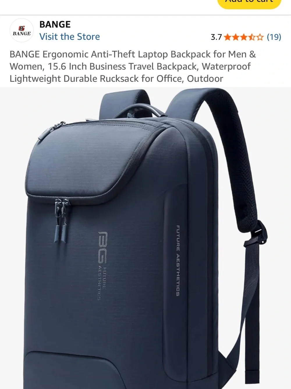 BANGE Ergonomic Anti-Theft Laptop Backpack